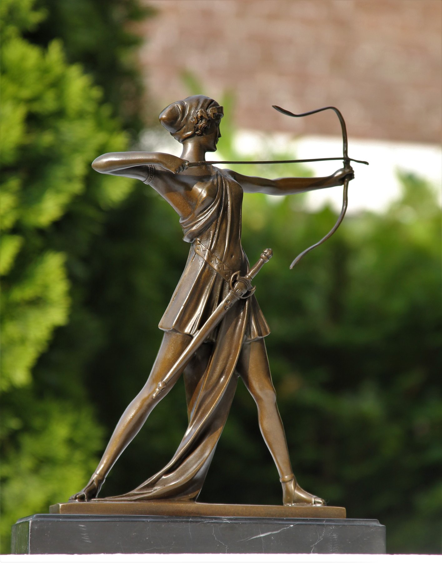 bronze goddess of the hunt diana with bow and arrow Catawiki