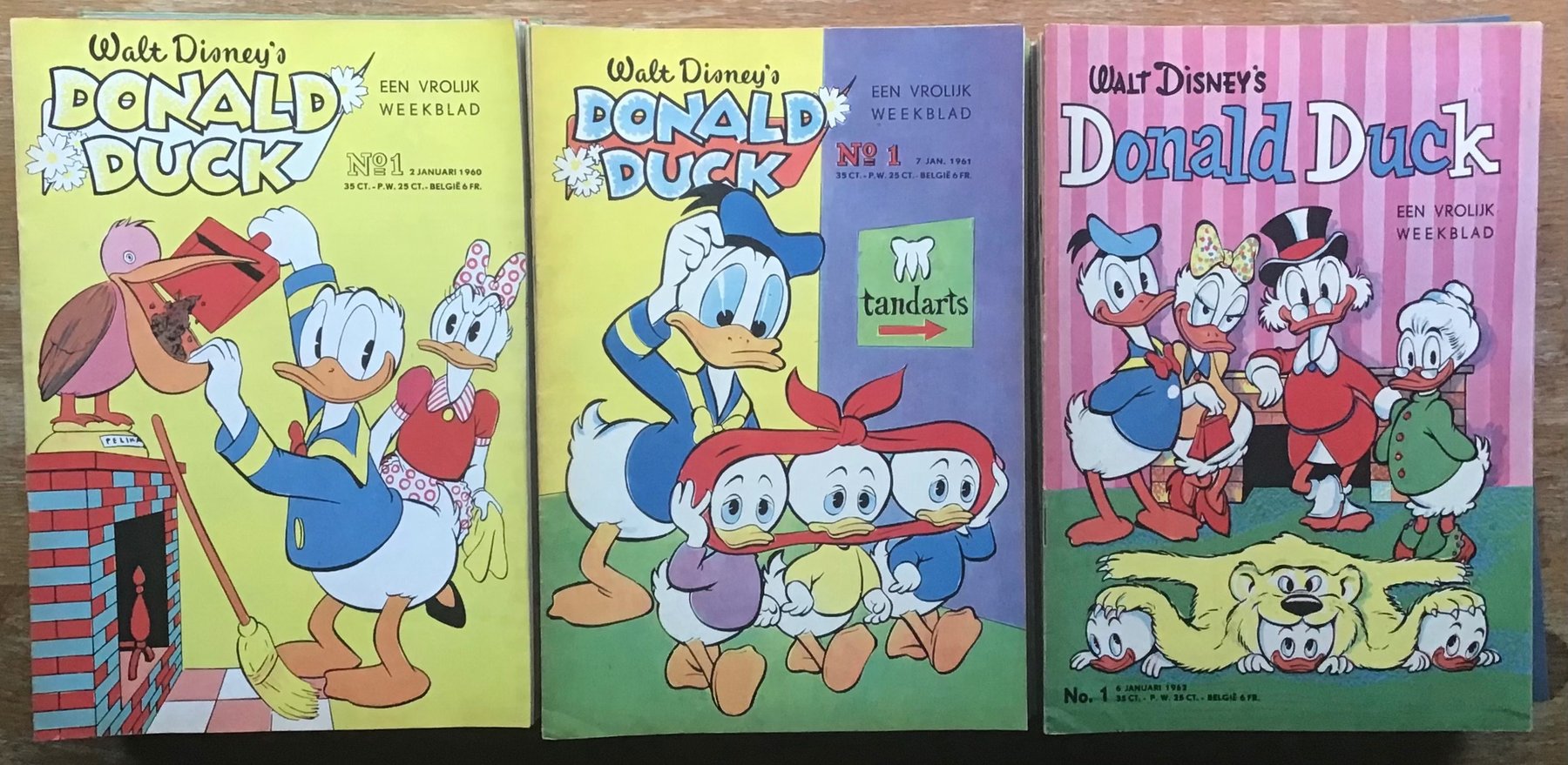 Donald Duck Weekblad - 3 Jaargangen - Stapled - First - Catawiki