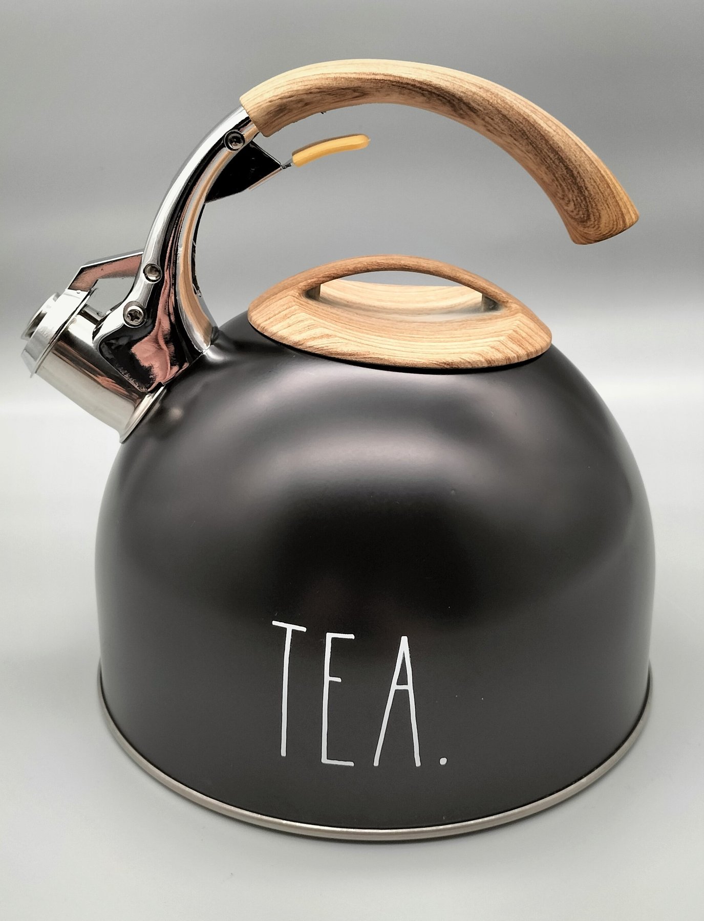 Rae Dunn Decorative tea kettle Steel (stainless), Wood Catawiki