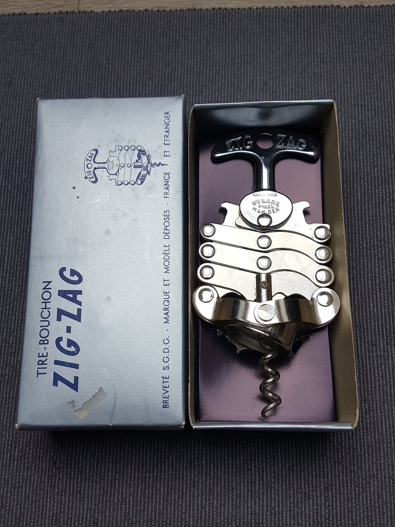 Old and Rare Corkscrew ZIGZAG France 1950 Steel Catawiki