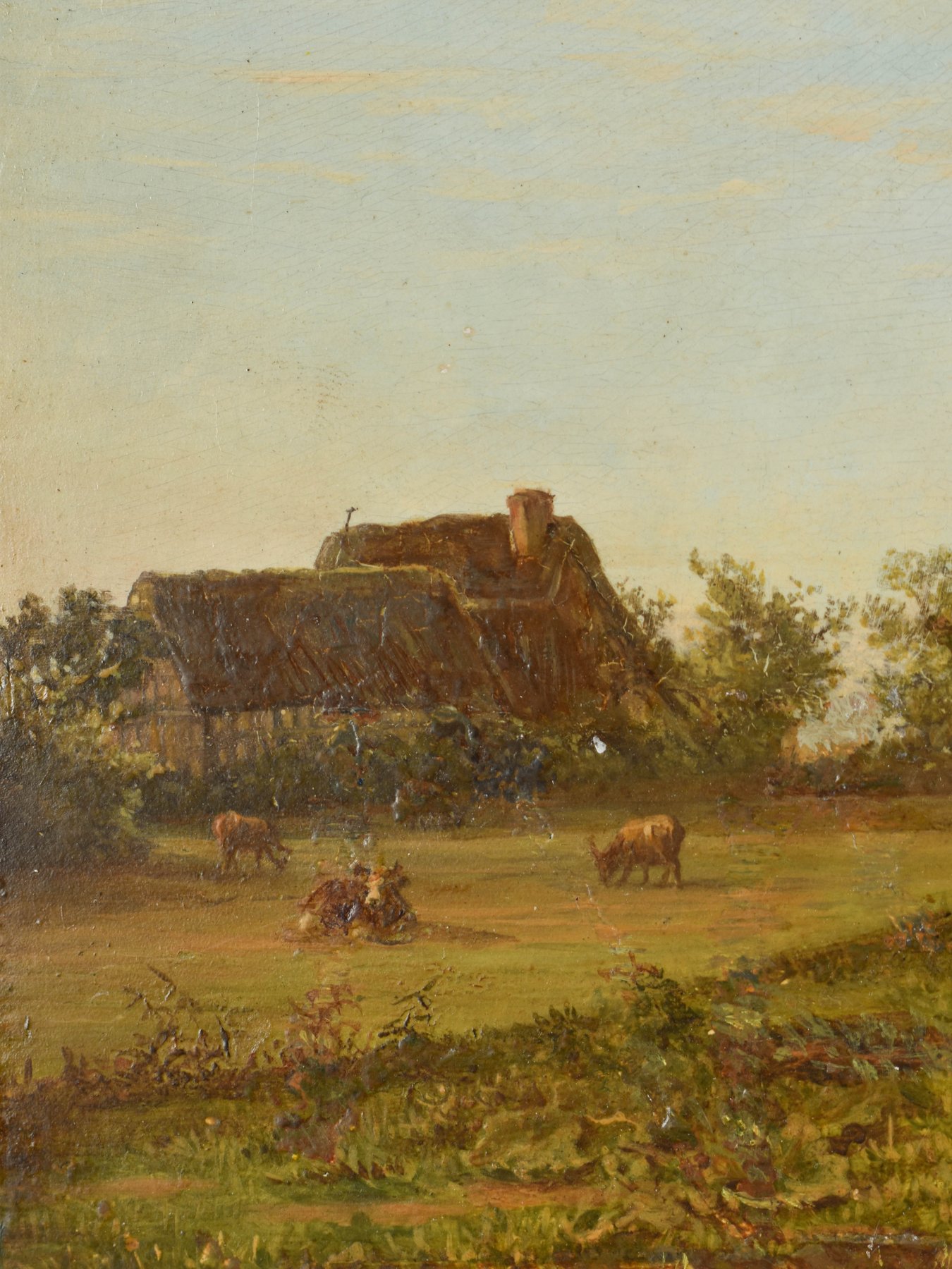 Eugène Verboeckhoven (1798-1881) Attrib.to - Cows in the pasture with a  little herder watching over them - Catawiki