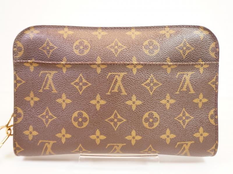 Auth Louis Vuitton Monogram Orsay Clutch Bag Pouch M51790 Used