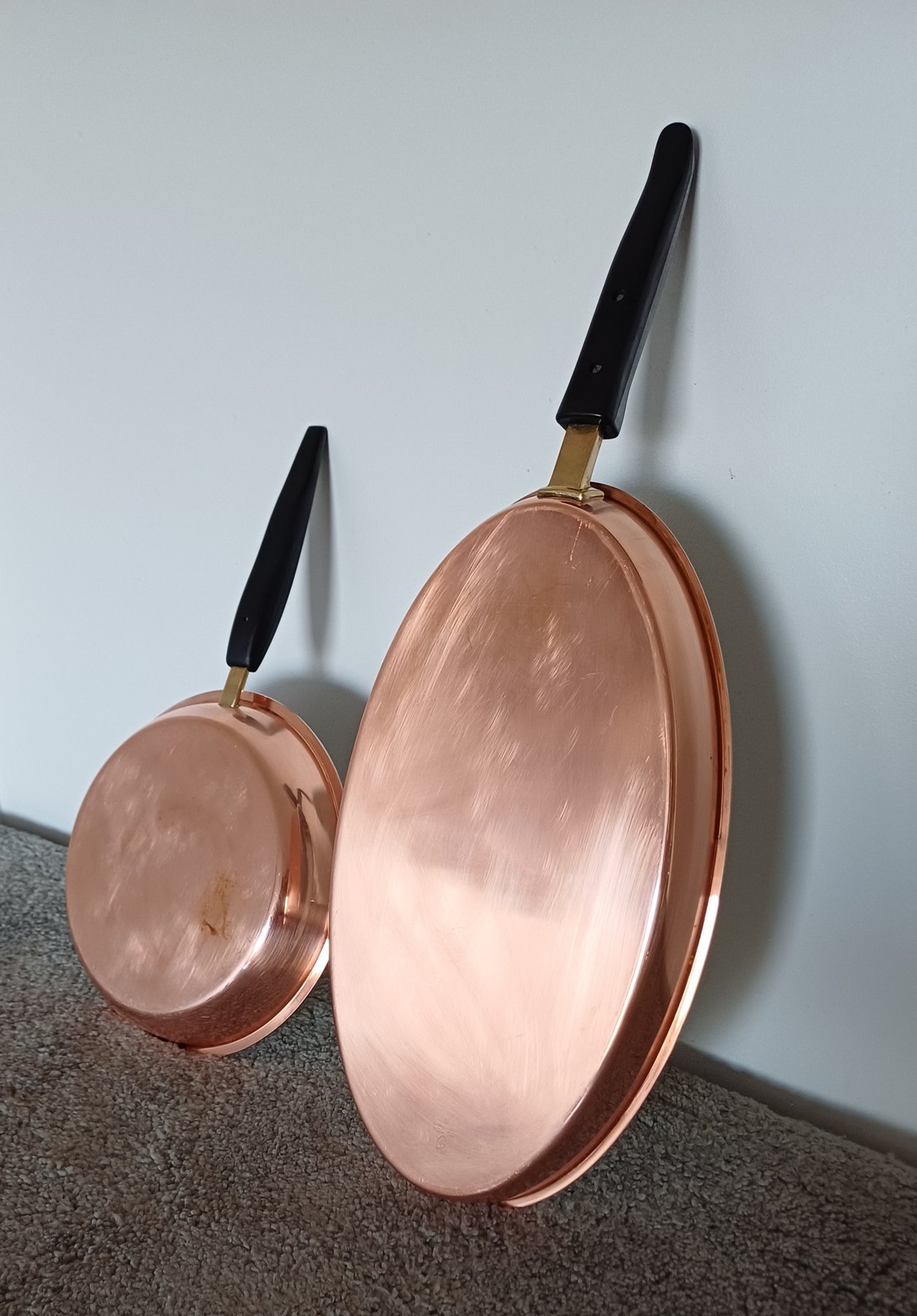 28-centimeter frying pan made of copper and stainless steel from Belgium
