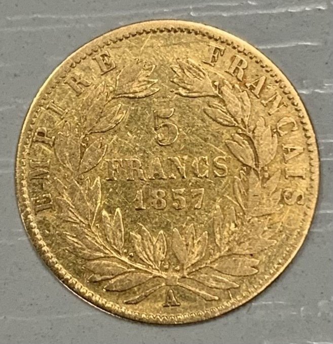 France. 5 Francs 1857 A (1,61 g) Catawiki