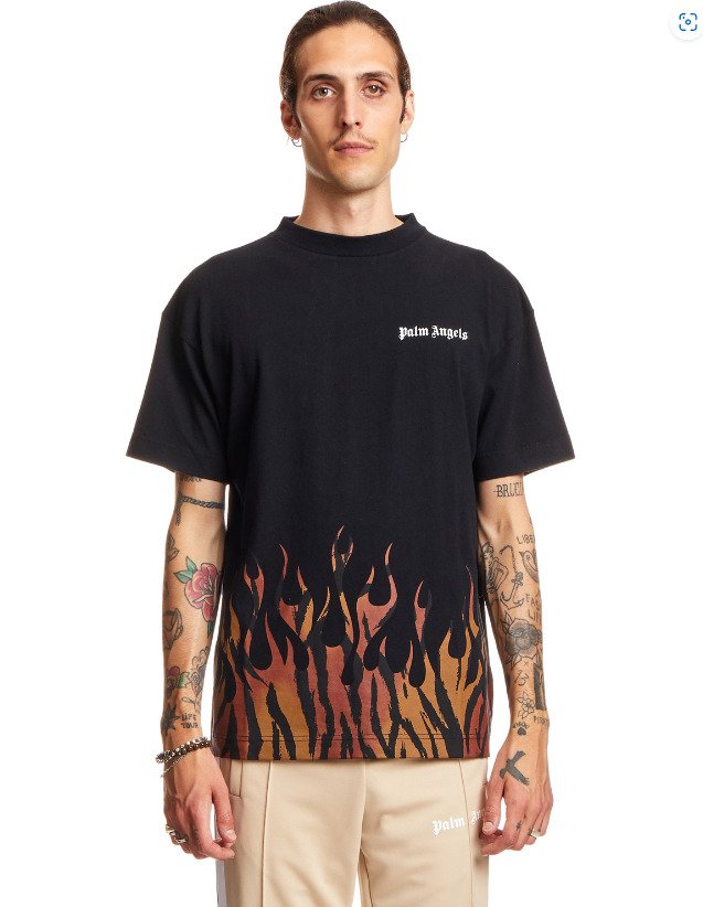 Palm angels flame shirt sales