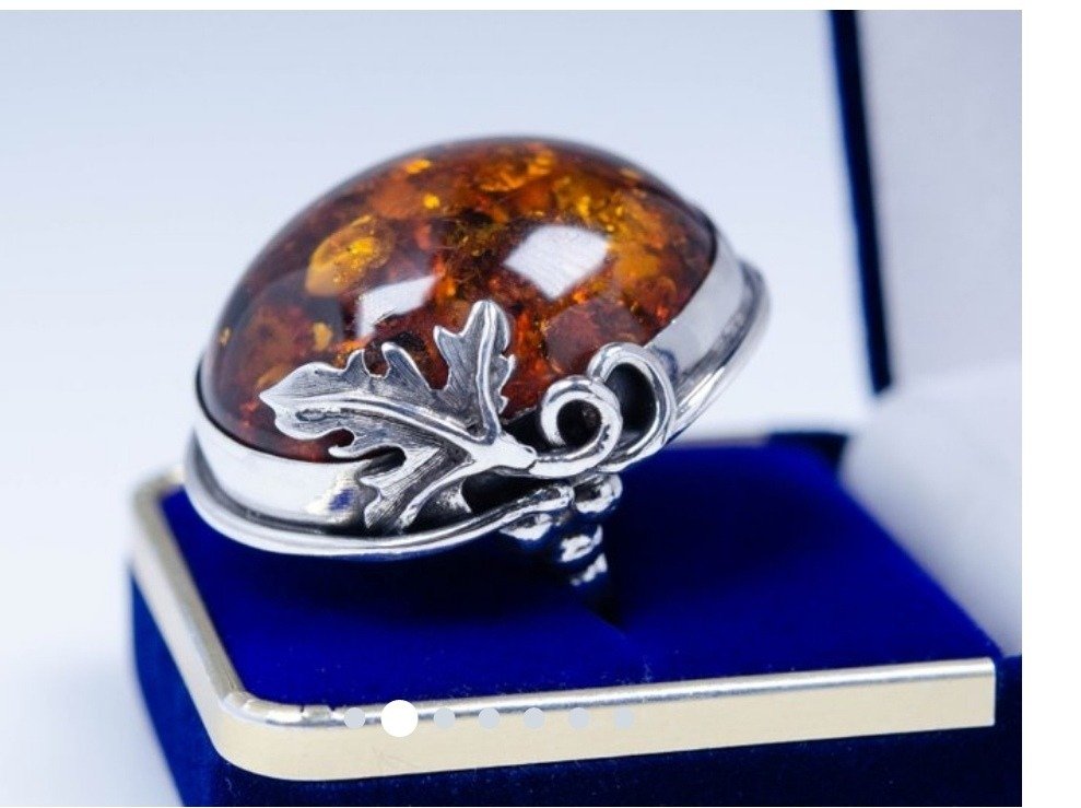 Ambra Anello oro 925 Ambra Anello vistoso Catawiki