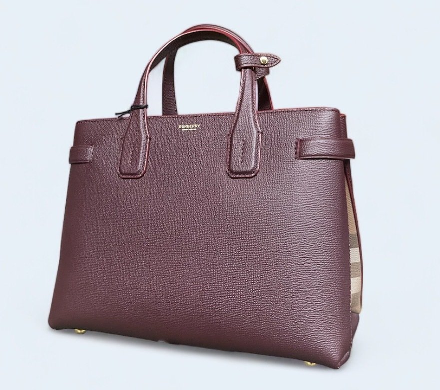 Burberry the medium banner 2025 in leather and vintage check