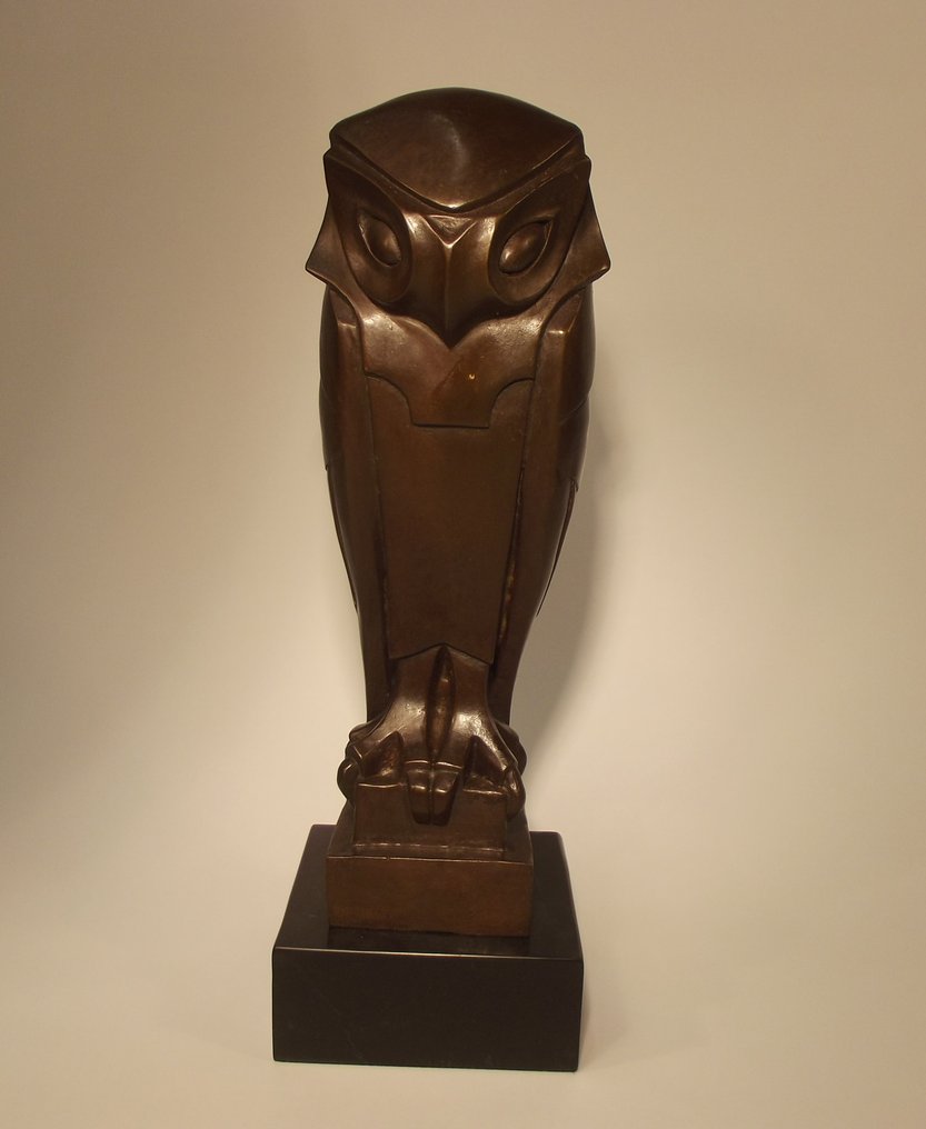 Spanning slecht Aanwezigheid Bronzen beeld van een uil - eind 20e eeuw - Catawiki