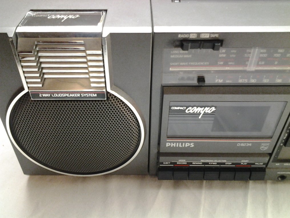 PHILIPS radio-/cassette recorder -type D 8234- compac - Catawiki