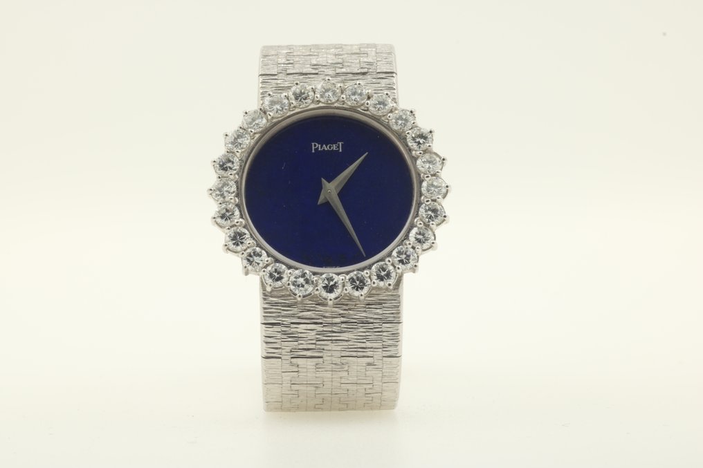 Marca comercial Letrista entrenador Reloj Piaget Lapis para señora en oro blanco con brillantes - Catawiki
