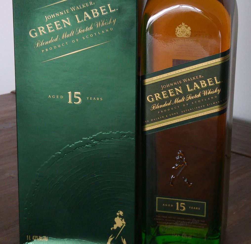Johnnie Walker Green Label 15 years old 1 liter - Catawiki
