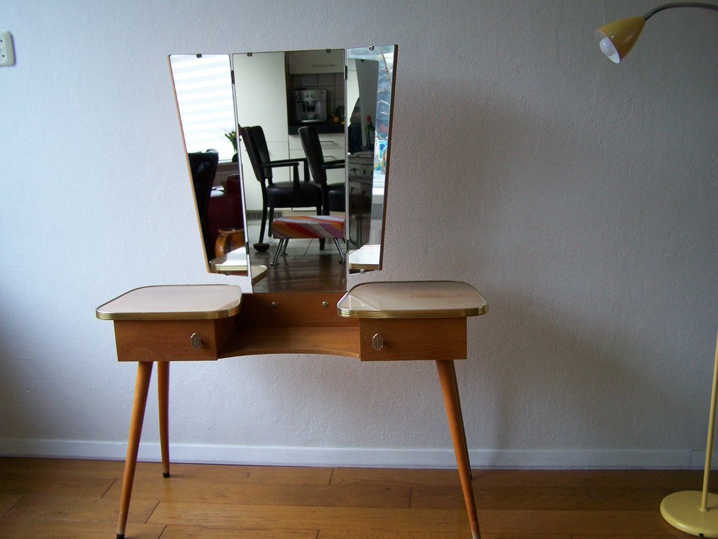 Vintage design kaptafel 3 luik (klapbaar) spiegel - Catawiki