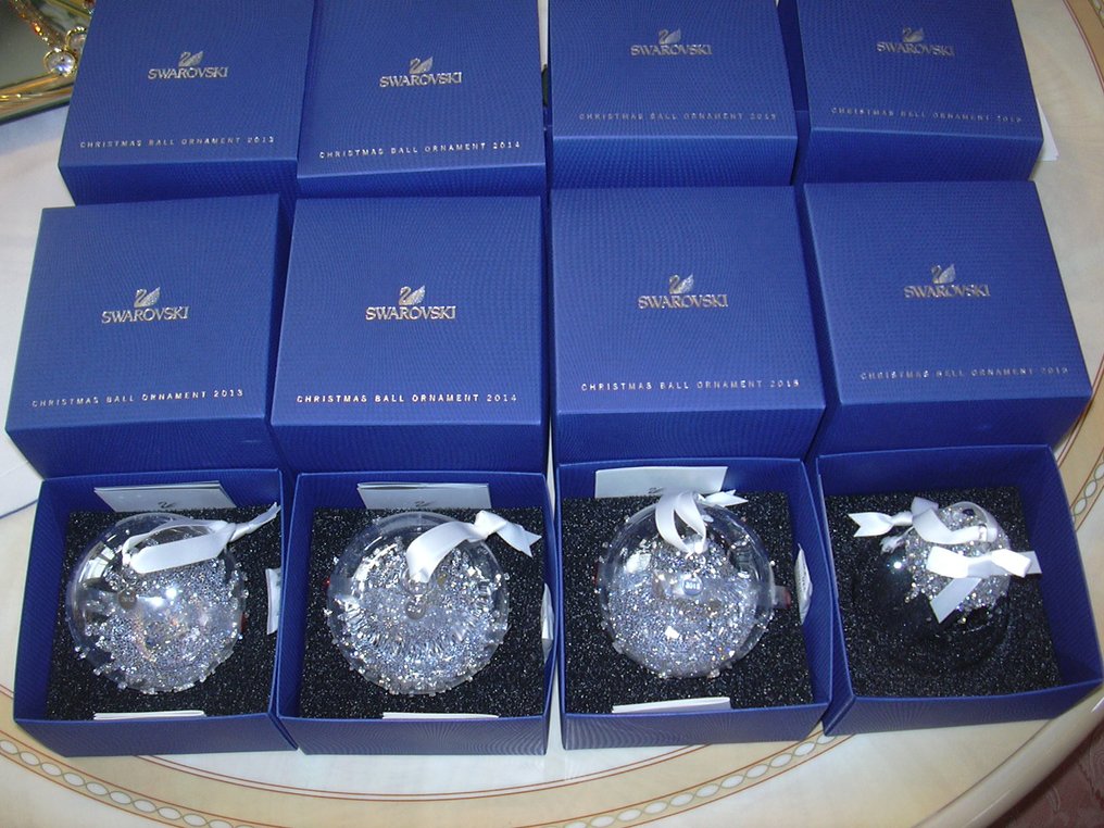 Transparant Gloed Rot Swarovski - gelimiteerde kerstornamenten - kerstbal 2013 , - Catawiki