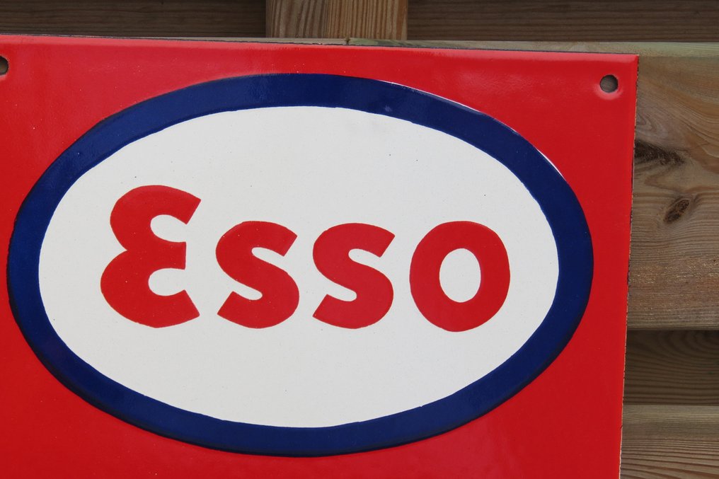 Vintage Esso Elephant Kerosene Sign Board Porcelain Enamel Gas Oil Pump Displa"8 