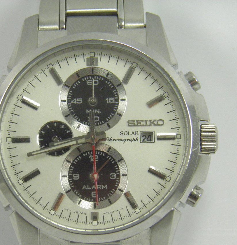 Seiko Solar Chronograph Alarm V172-0AF0 – Men's wrist watch - Catawiki