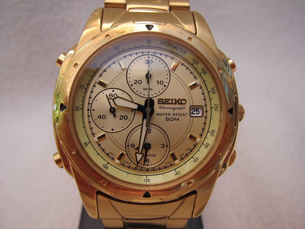 Seiko Chronograph 7T32 – 6M59 – men's wristwatch - - Catawiki
