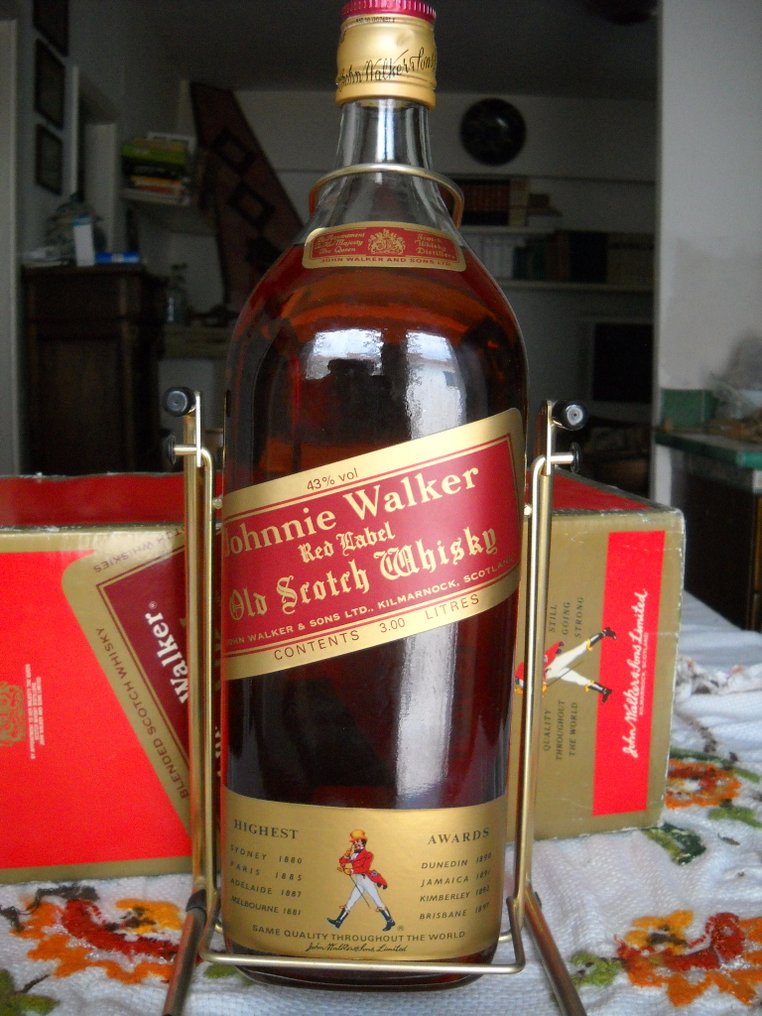 Johnnie Walker Red Label 3 liters with cradle 1980s - Catawiki