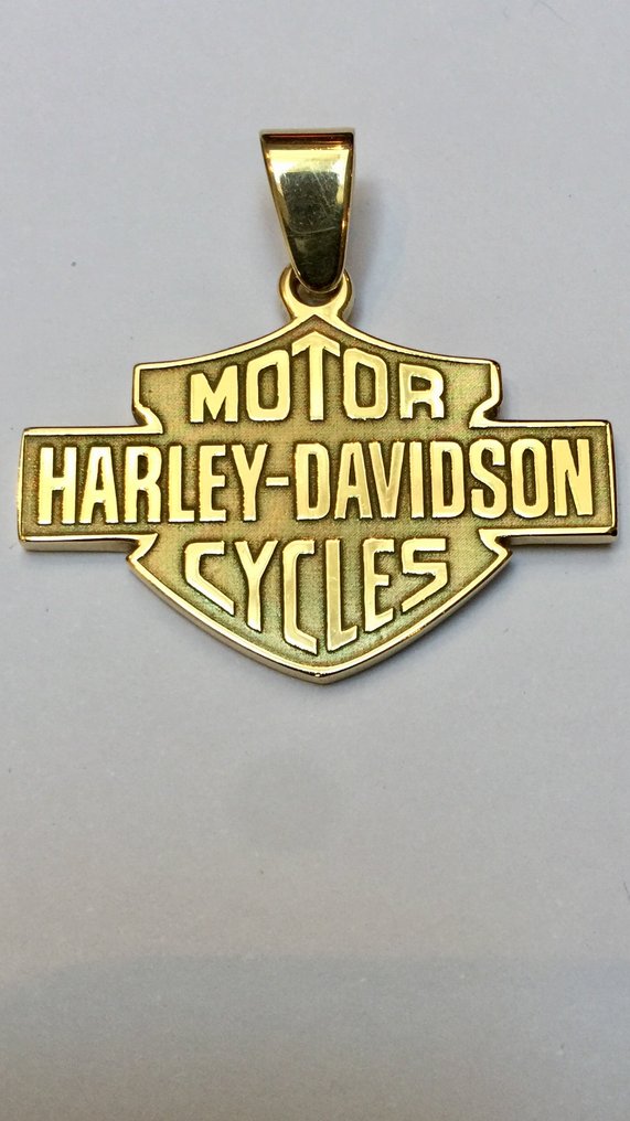 JEP Het is de bedoeling dat Kort leven Solid gold, Harley-Davidson plate. - Catawiki