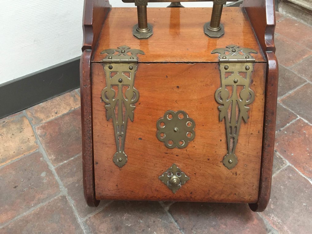 Antique wooden coal scuttle with scoop 19th century Catawiki