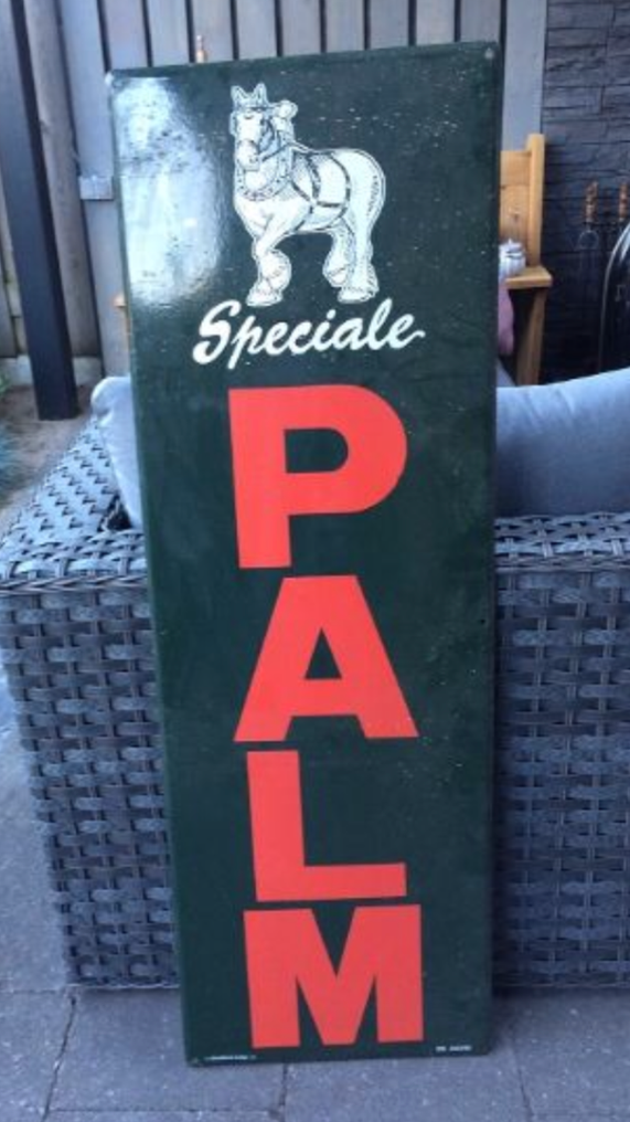 Dollar Krimpen Kritiek Emaille bord Palm bier - begin jaren 80 - Catawiki