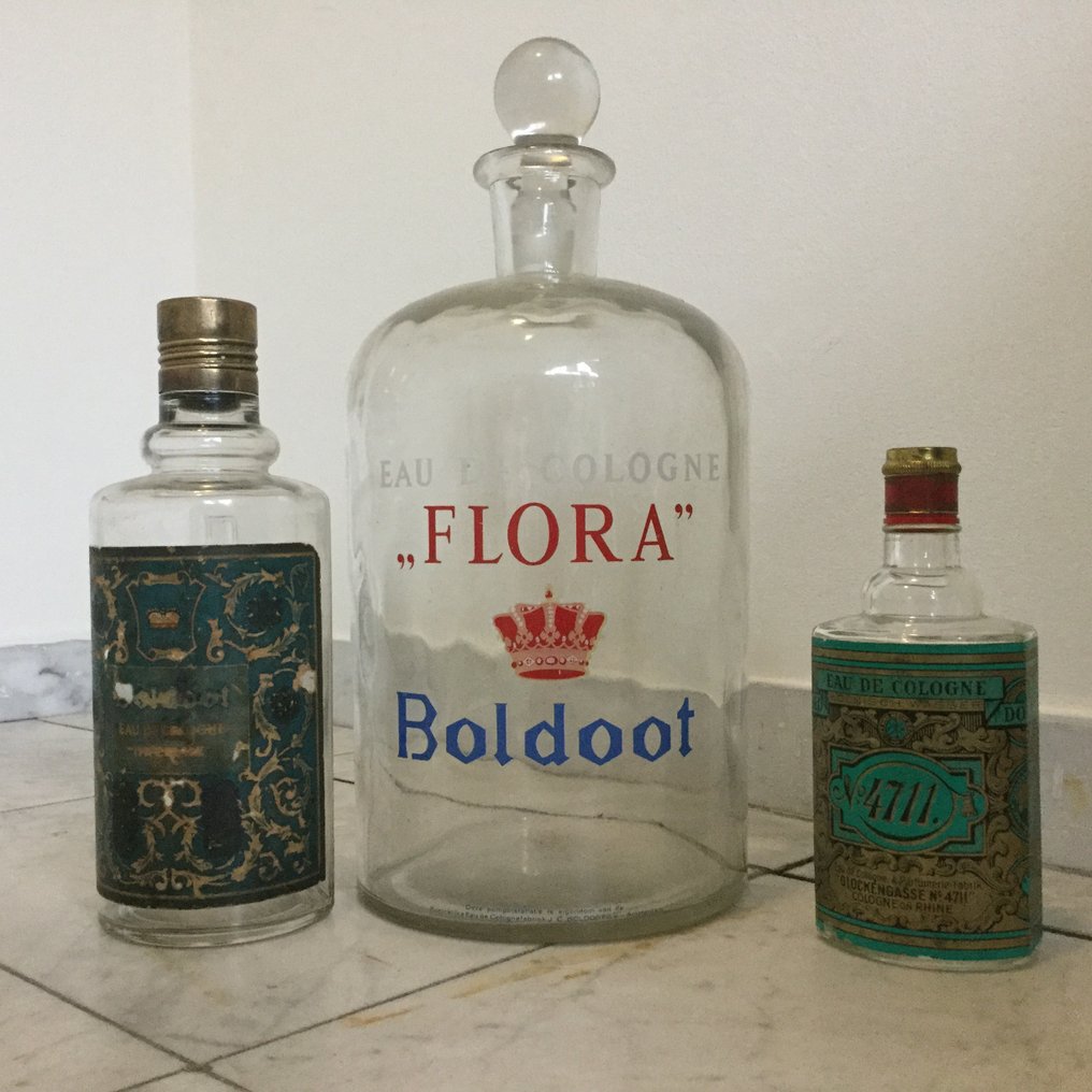 3 big bottles of Boldoot/ 4711, incl. Catawiki