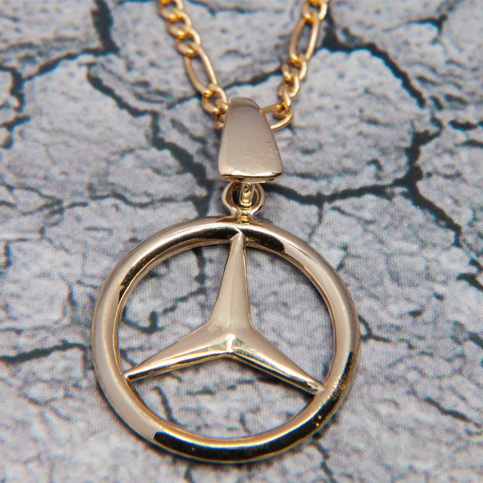 14k 585 Gold Mercedes Emblem / with chain - Catawiki