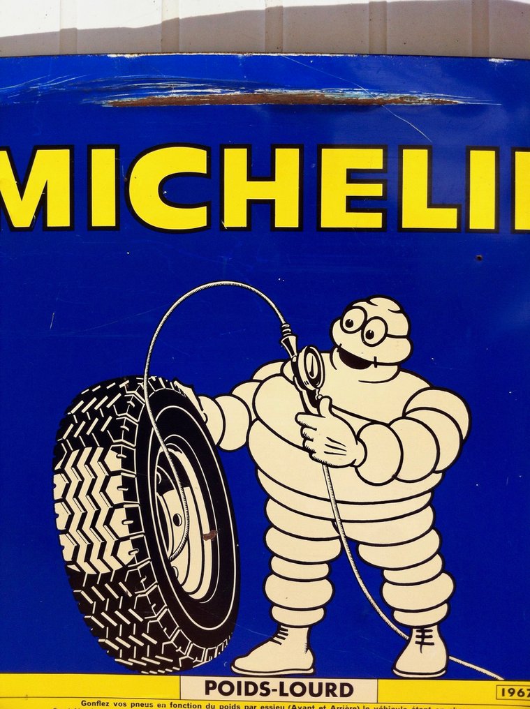 Original MICHELIN tire inflation chart of 1967 Catawiki