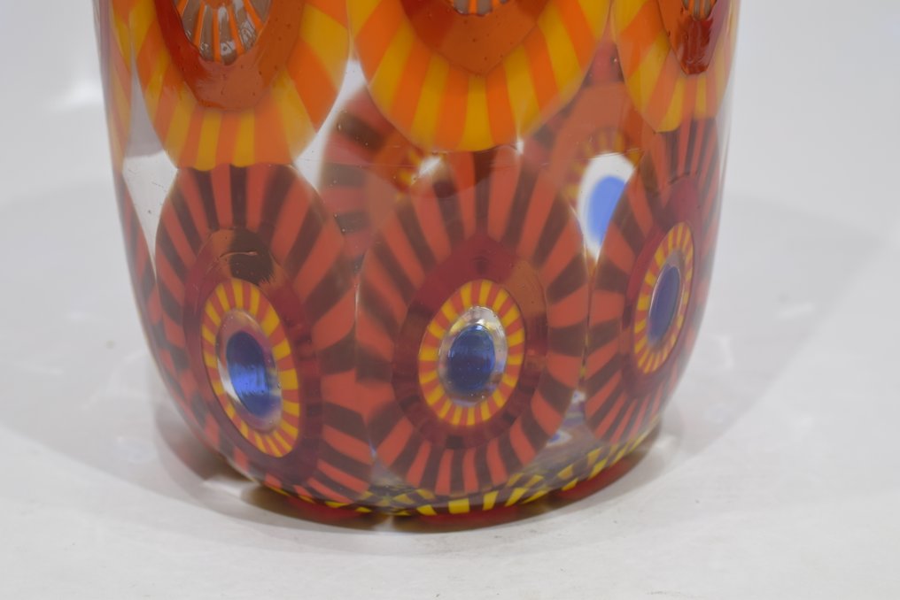 【MURANO】FORMENTELLO★ムラノ ルテミオ フォルメンテッロ ミルフィオリ 一輪挿し 花器★ヴェネチアン グラス ムラーノ ベネチアン ガラス