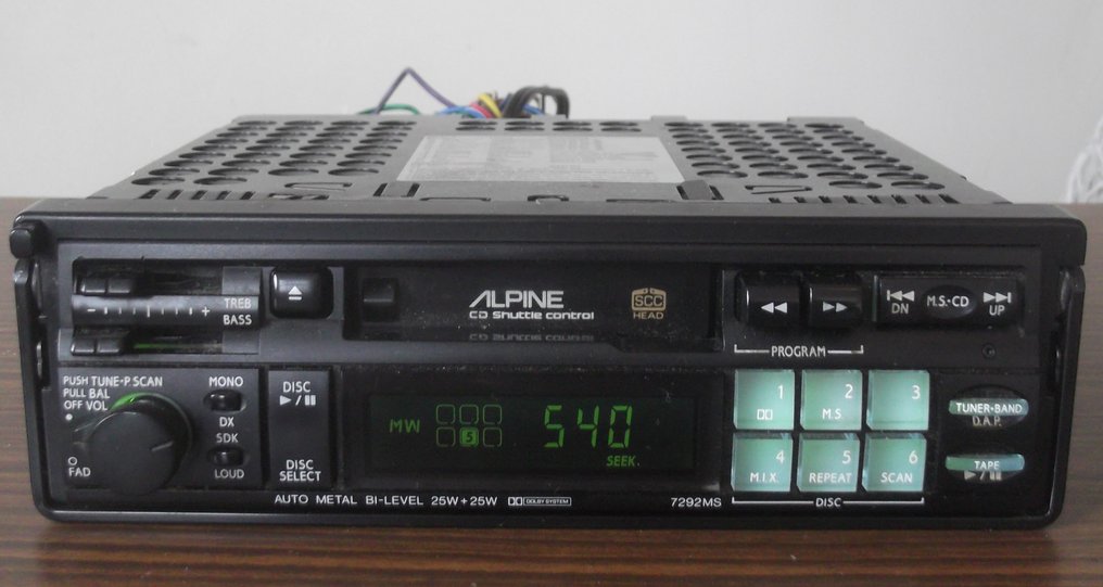 Vintage car radio cassette player Alpine 7292MS 1980 Catawiki
