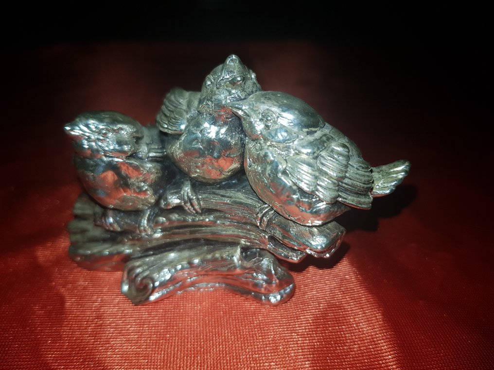 sculpture-birds-alfonso-lucchesi-silver-plated-alfonso-catawiki