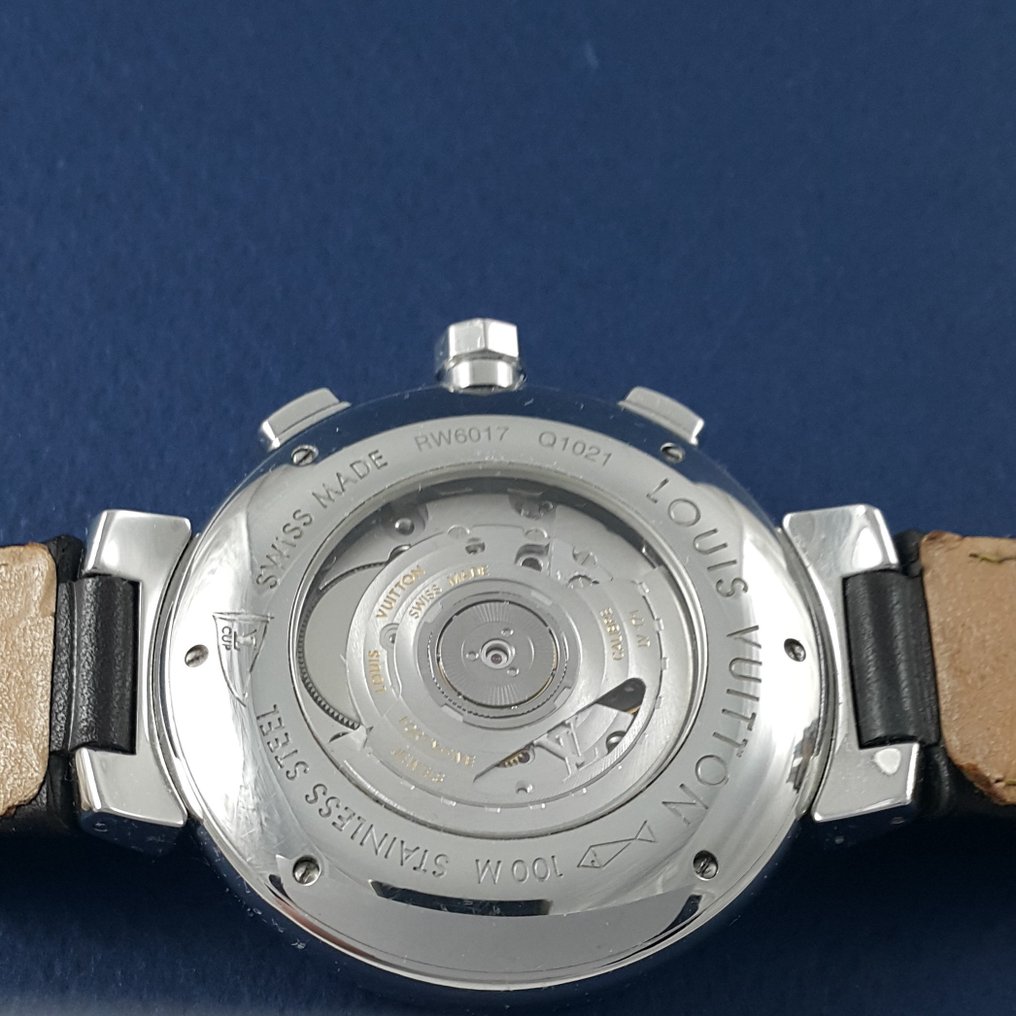 Louis Vuitton Tambour Chronograph Regate Ref Q1021 Mens Stainless