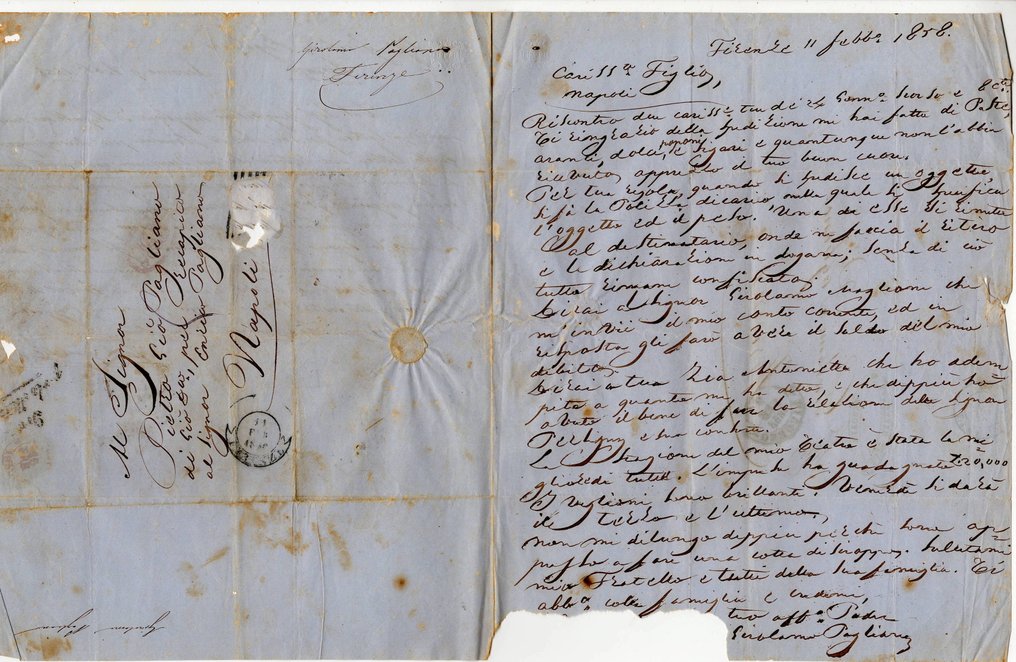 Pagliano Gerolamo - Lettera al figlio di Gerolamo Pagliano ...