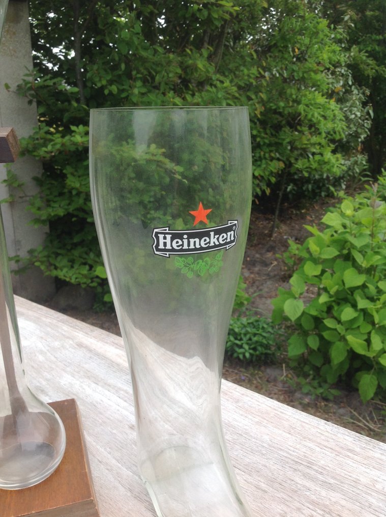 Glans Bondgenoot Vet Heineken - 2 x Koetsiersglas en 1 x Laars - ca 2e helft 20e - Catawiki