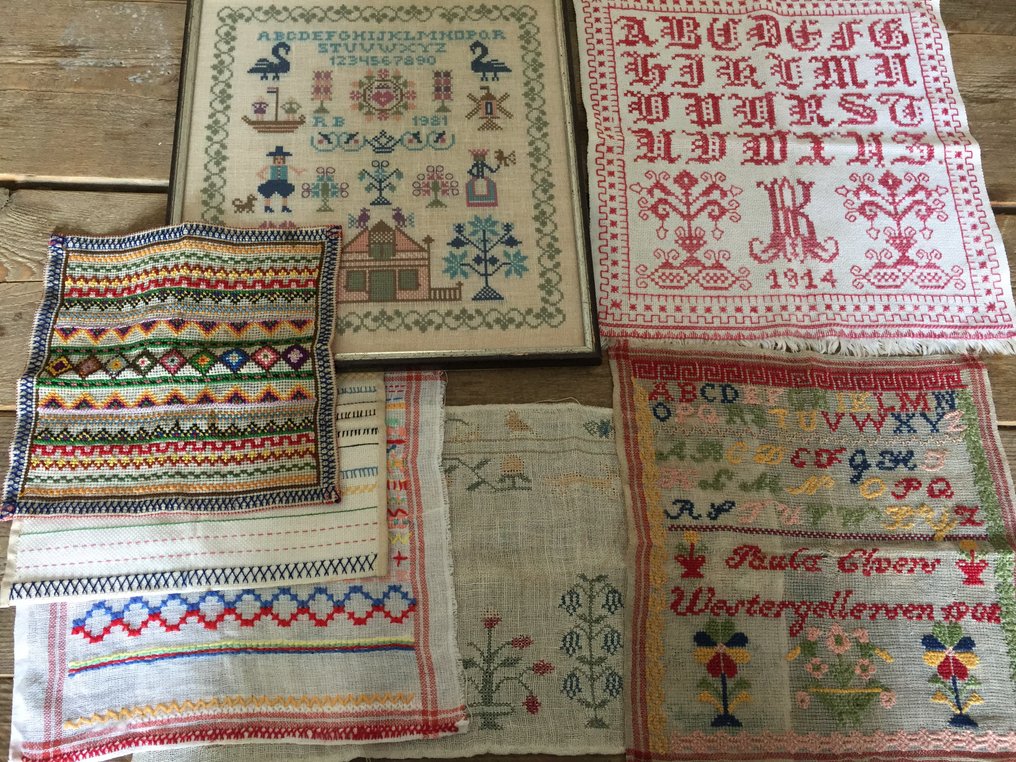 Antique needlework samplers Catawiki
