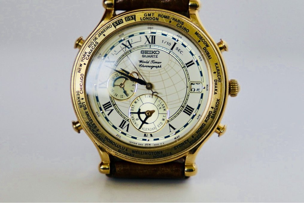 Seiko - 6M15 - 9000 World Timer Chronograph - 2D0051 - Men - Catawiki