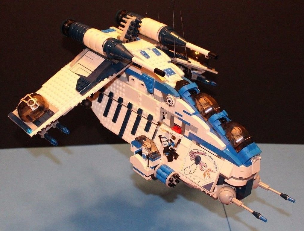 Susceptibles a Naturaleza engañar Star Wars / MOC - Phase II 501st blue republic gunship - Catawiki