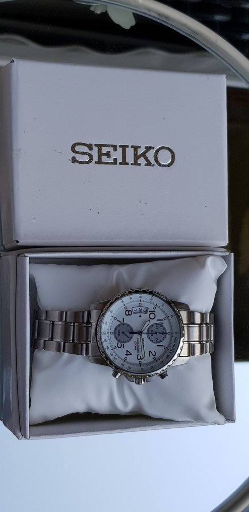 Seiko - Chronograph 100m Tachymeter White - 7T94-0AH0 - Men - Catawiki