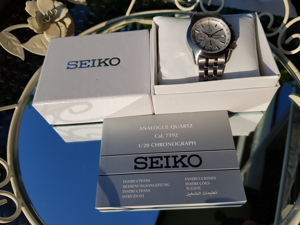 Seiko - Chronograph 100m Tachymeter WHT - 7T92-0LH0 - Men - - Catawiki