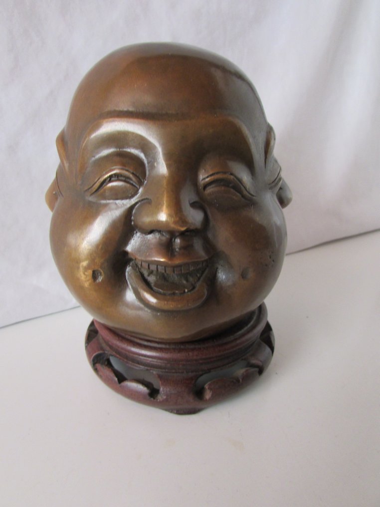 maïs hobby Inactief Boeddha hoofd met 4 gezichten uitdrukkingen - Brons - China - Catawiki