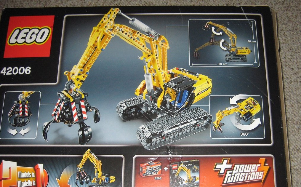 rutina Responder Álgebra LEGO - Technic - 42006 + 8293 - Excavadora - Met Power - Catawiki