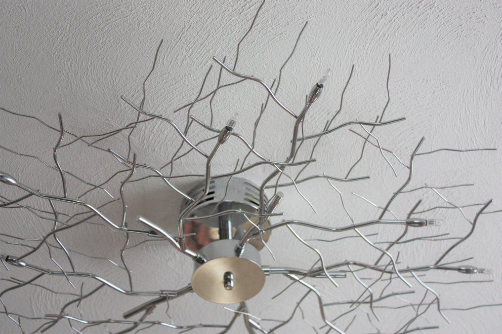 Tranen Snel schuur Ceiling light branches forest with 10 light points - chrome - Catawiki