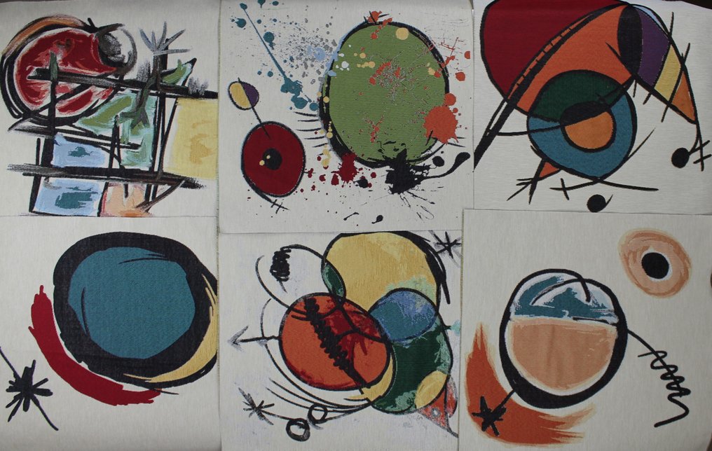 offer pessimistisk radius 6 Prestigefyldte tæpper af gobelin stof Joan Miro - - Catawiki