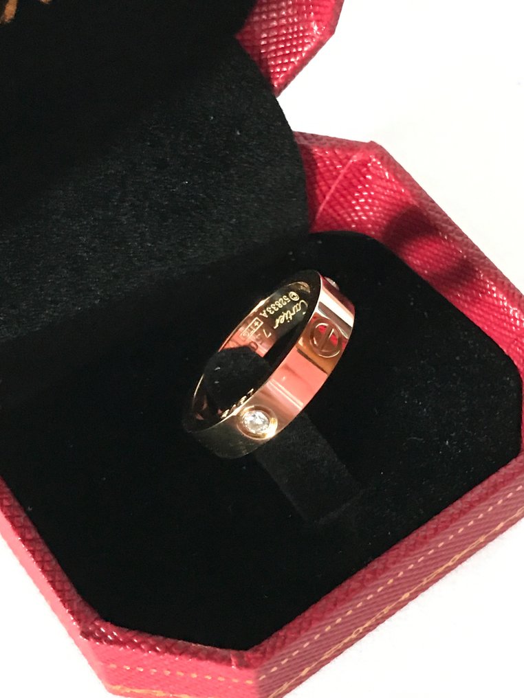 Descoperi şocant nehotărât  Cartier - 18 ct. Aur roz - Inel - 0.22 ct Diamant - Catawiki