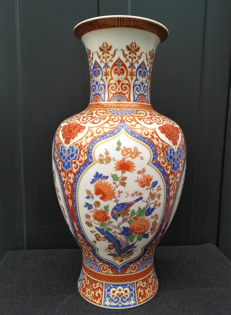 Ming decor - AK Kaiser Porzellan - vase - birds and floral -
