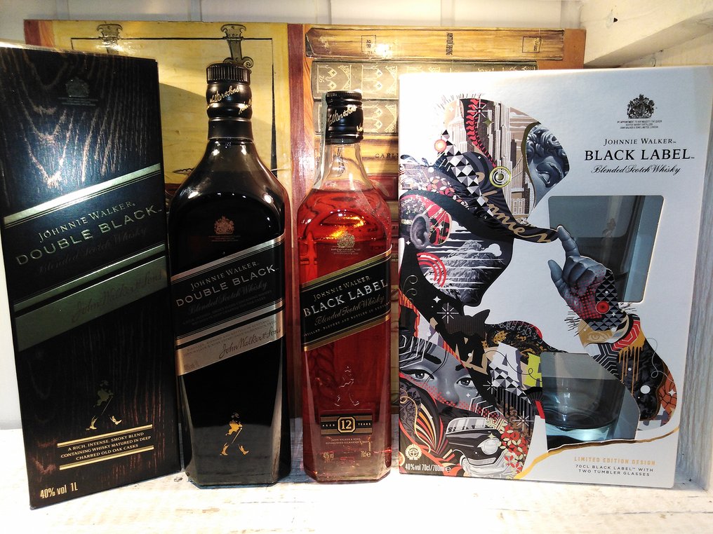Johnnie Walker Limited edition 12 years Black label, Double ...