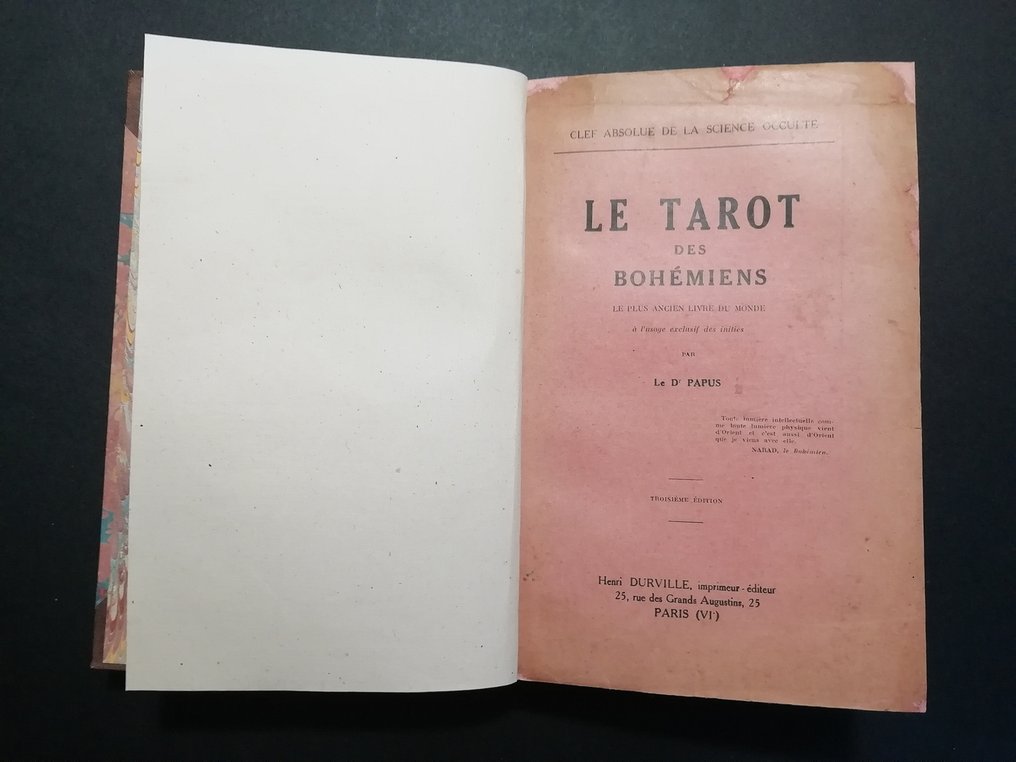 Papus (Gérard Encausse, dit) - Le Tarot des Bohémiens - - Catawiki