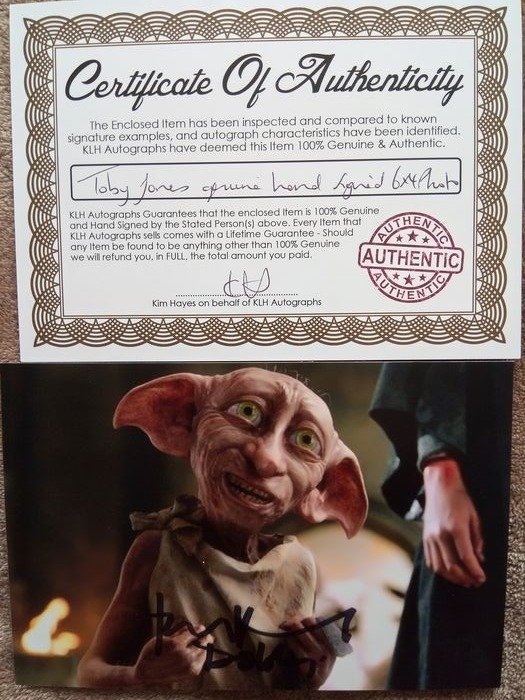 HWC Trading A4 Toby Jones Harry Potter Dobby Gifts Printed Signed Autograph Picture for Movie Memorabilia Fans 