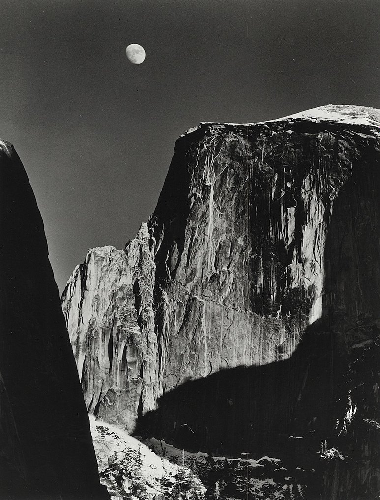 Ansel Adams (1902-1984) - Moon and Half Dome, Yosemite - Catawiki