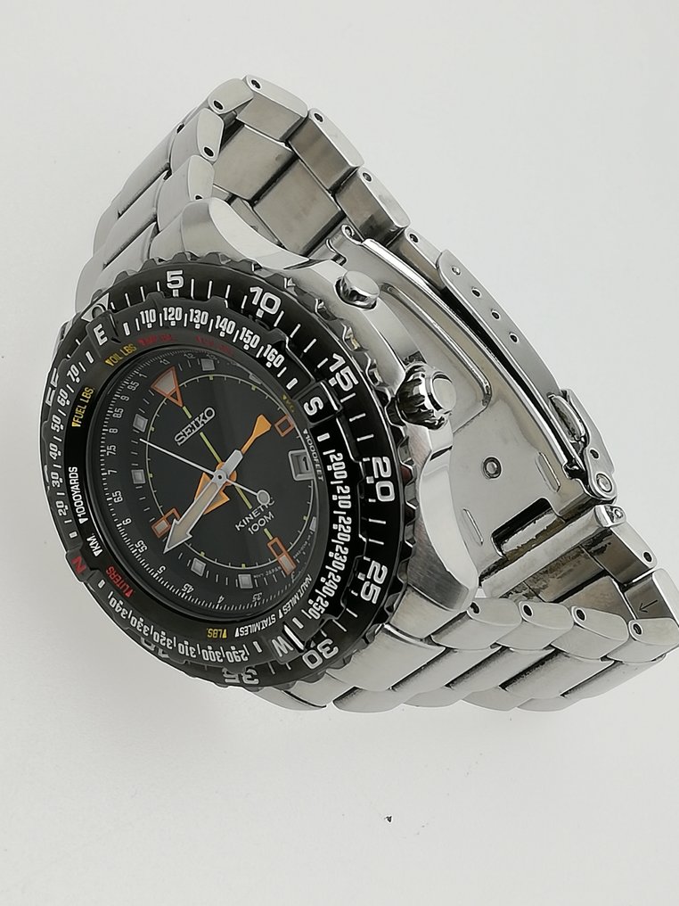 SEIKO キネティック 5M62-0CA0 パイロットウォッチ