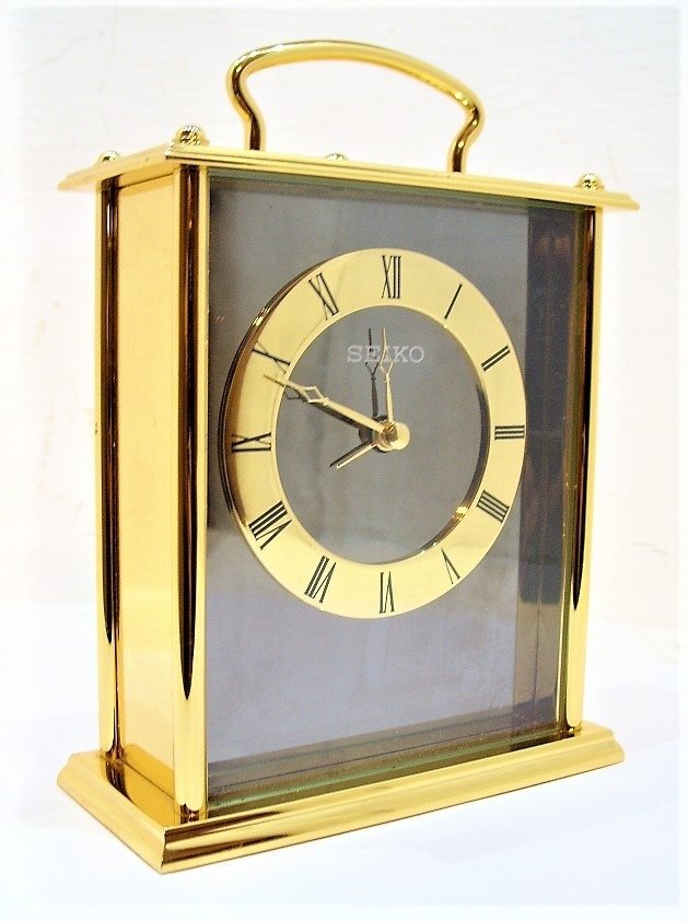 Seiko - Desk Clock - brass plated - Catawiki